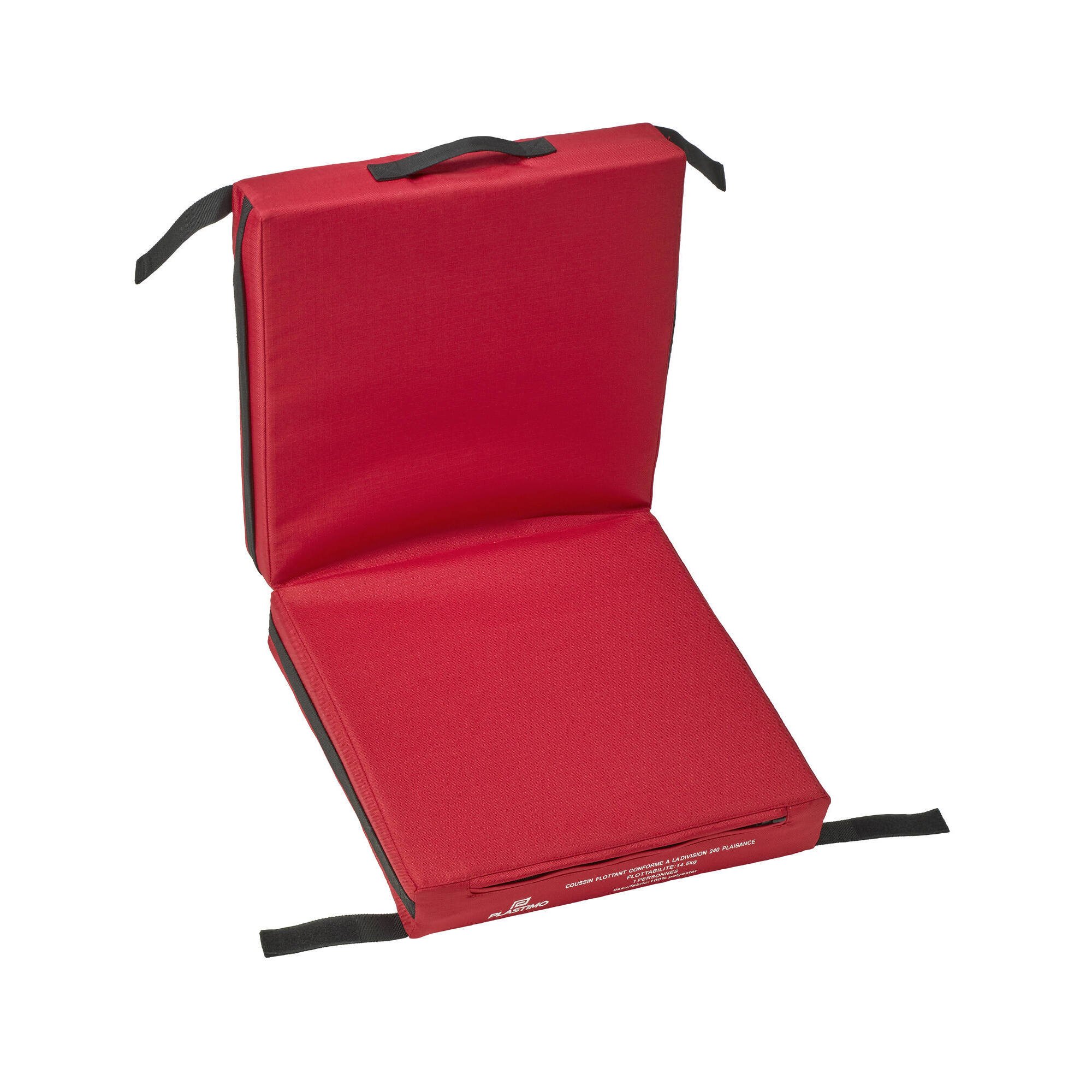 Coussin flottant rouge, double, 1 personne
