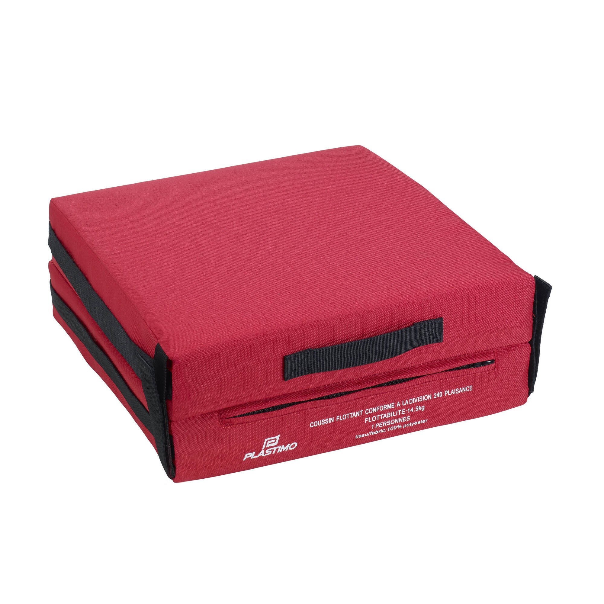 Coussin flottant rouge, double, 1 personne
