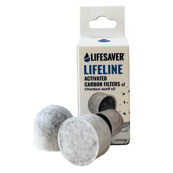 Filtres charbon actif de remplacement lifeline – pack de 2